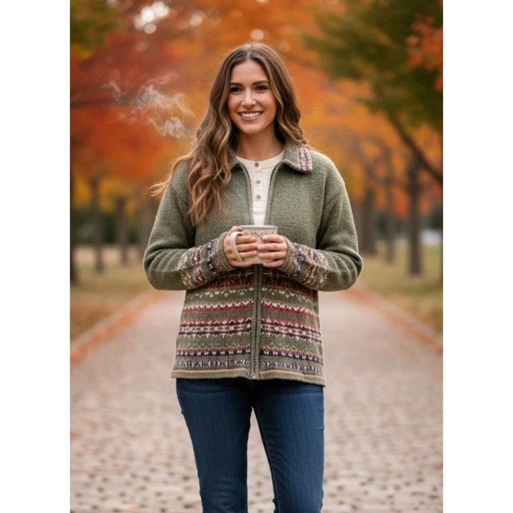 Vintage Shaver Lake Trading Co Women Small Petite Cardigan Sweater  Cottagecore